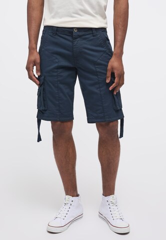 MUSTANG Regular Cargo Pants in Blue: front