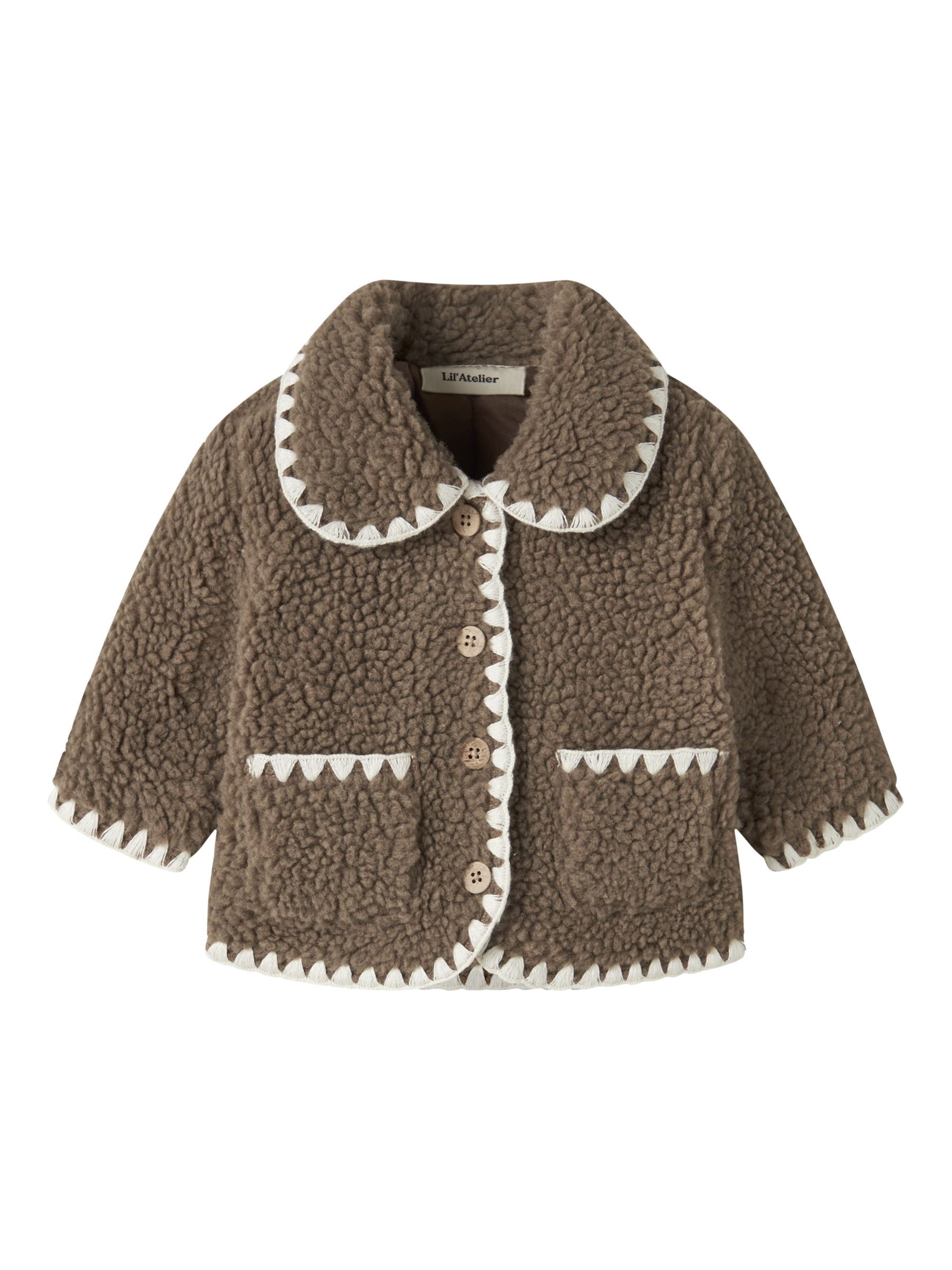 Veste mi-saison Lil'Atelier en marron : devant