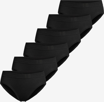 CON-TA Slip 'Feinripp' in Black: front