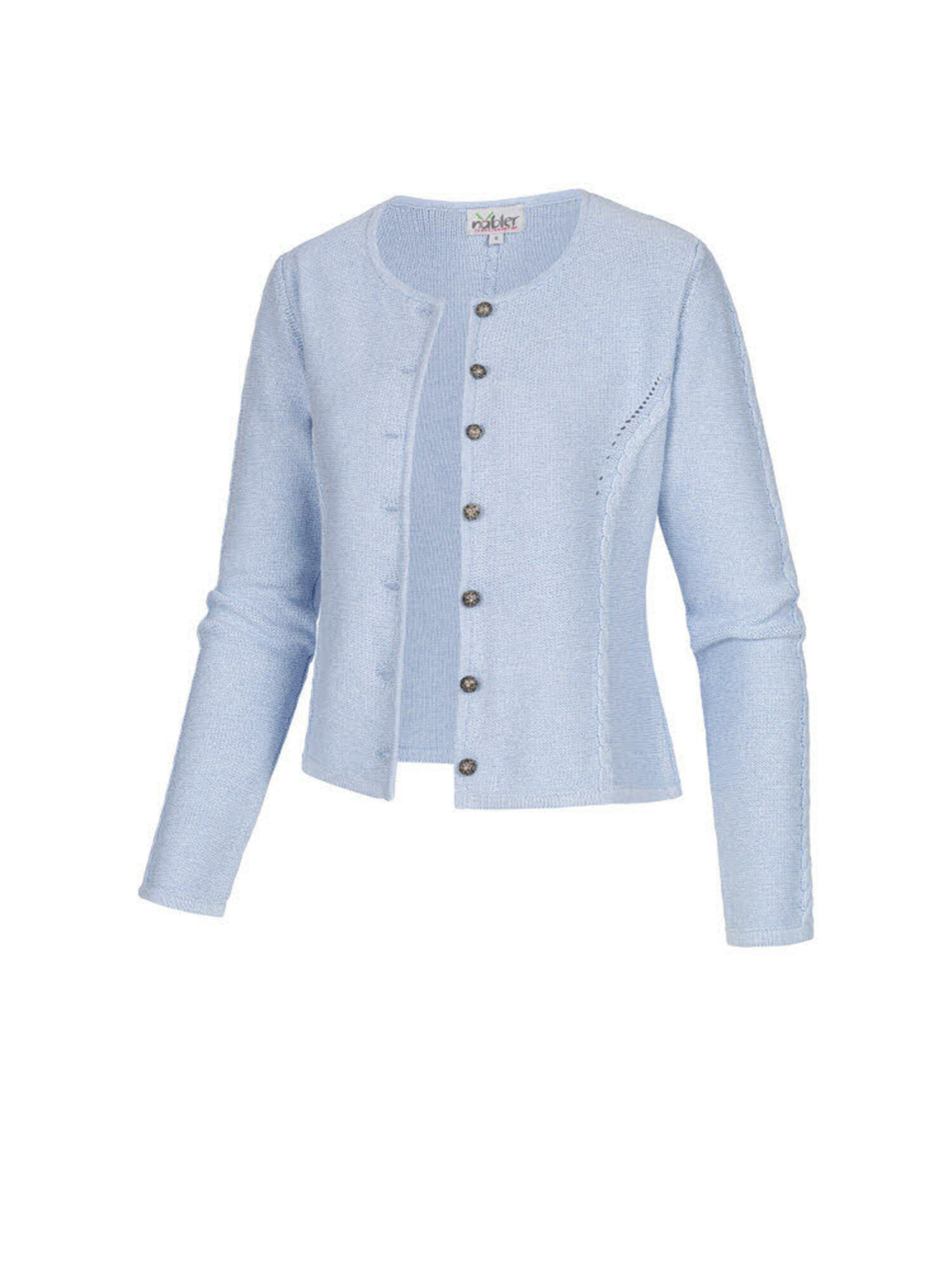 Trachtenhof Nübler Strickjanker 'Strickjacke Amira'‌‌‌‌‌‌ in Blau: Vorderseite