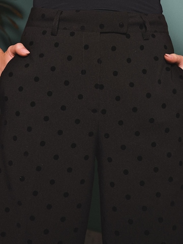 love & roses - Pierna ancha Pantalón en negro