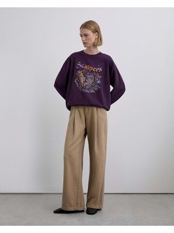 Sweat-shirt Scalpers en violet : devant