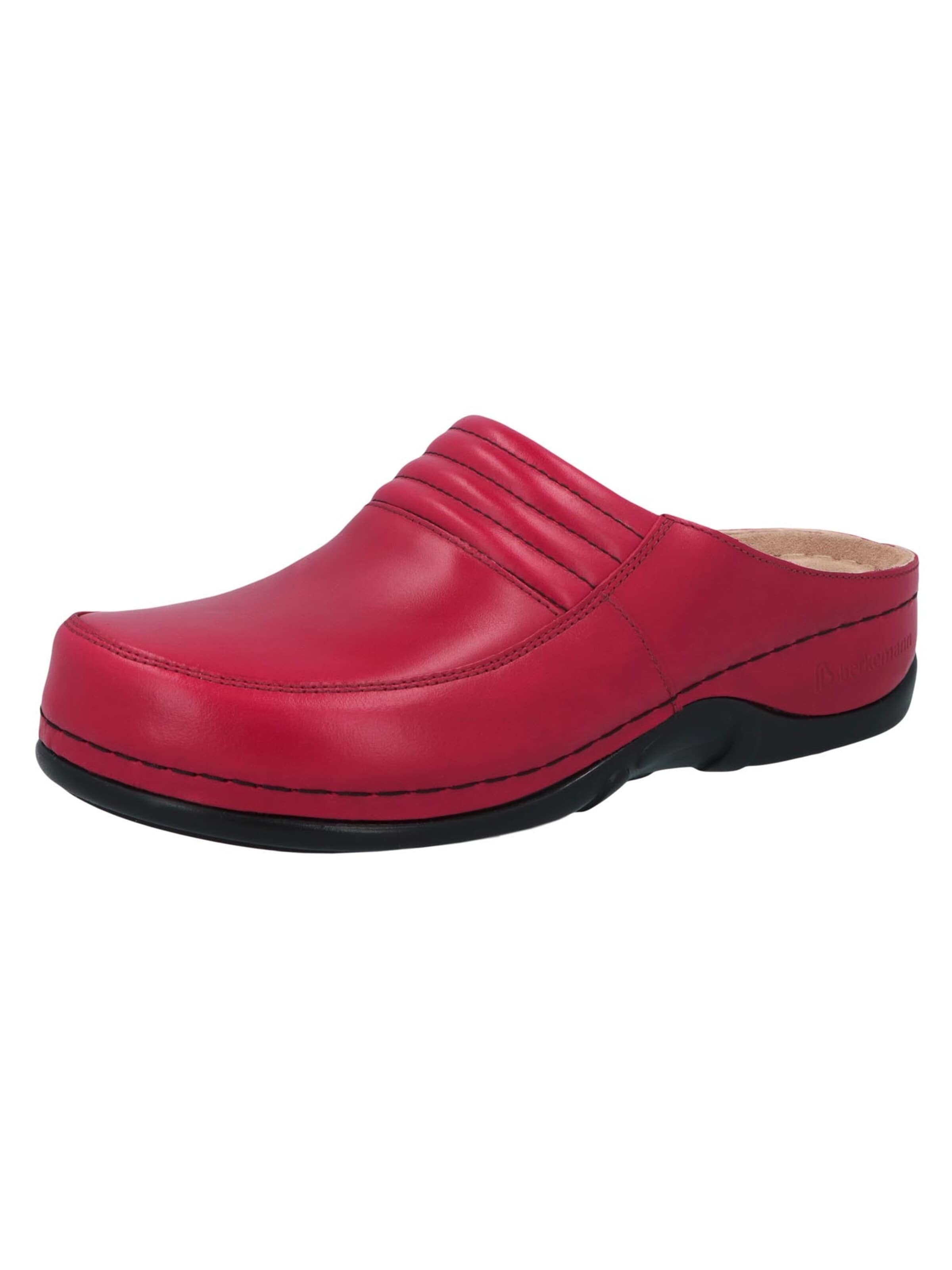 BERKEMANN Clogs 'Victoria' in Rood: voorkant