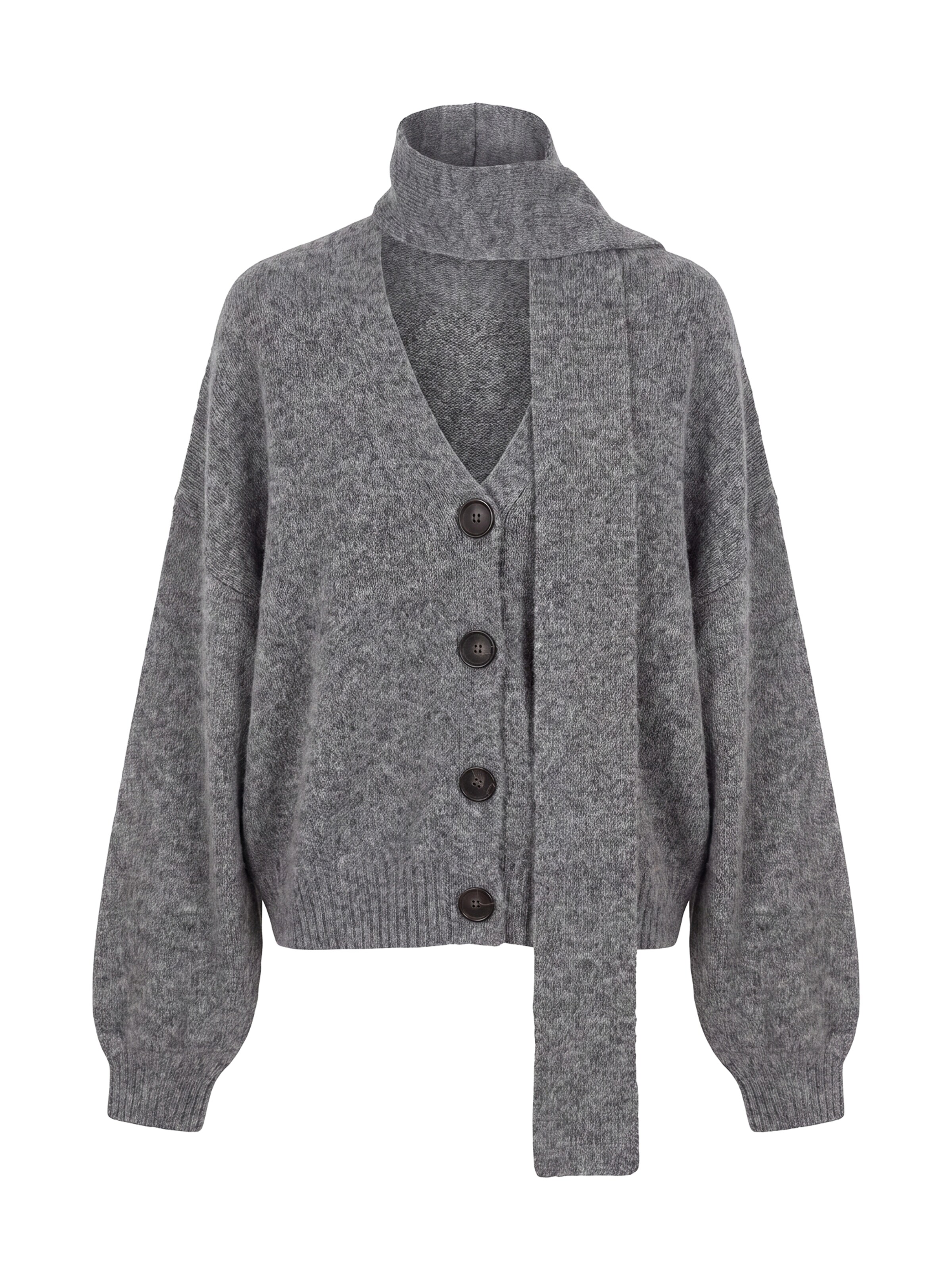 ATRE Cardigan en XS en gris, Vue avec produit