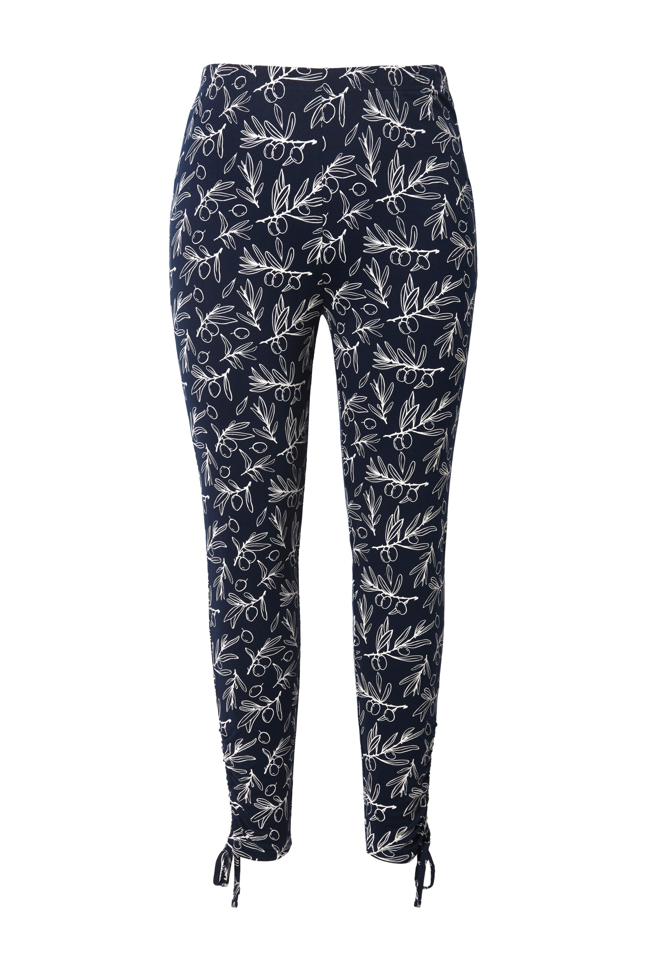 Ulla Popken Slimfit Broek in Blauw: voorkant