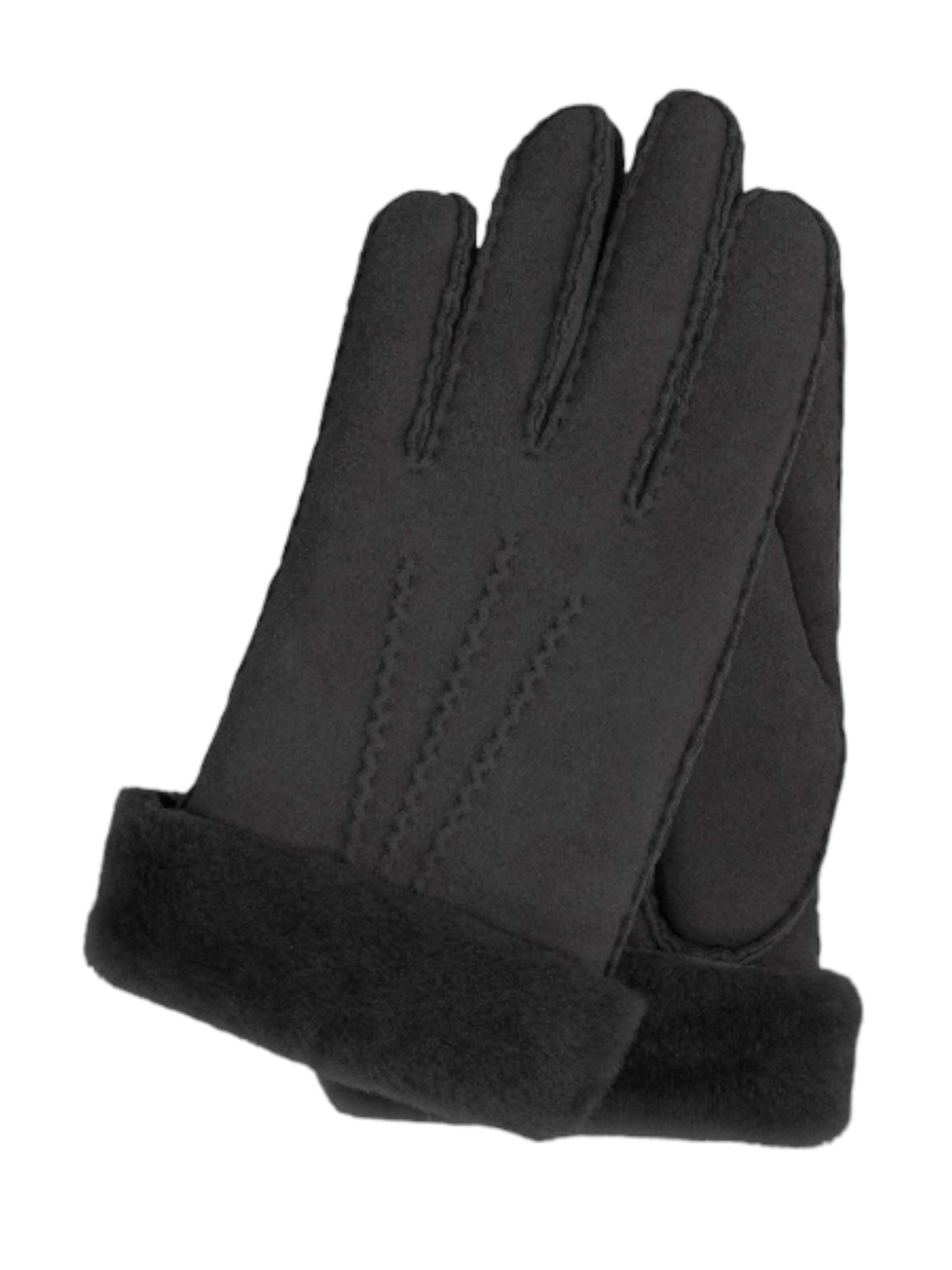 KESSLER Full Finger Gloves in Black: front