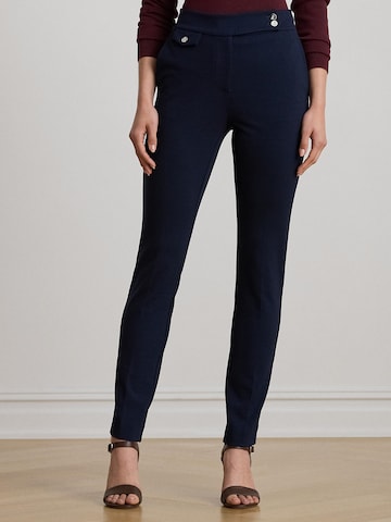 Coupe slim Pantalon 'ZINLEAH' Lauren Ralph Lauren Petite en bleu : devant