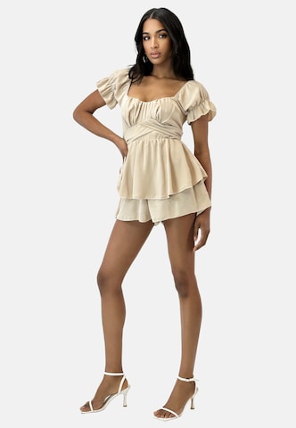 Elara Jumpsuit in Beige