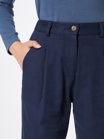 People Tree Regular Pleat-front trousers 'Annis Twill' in Blue