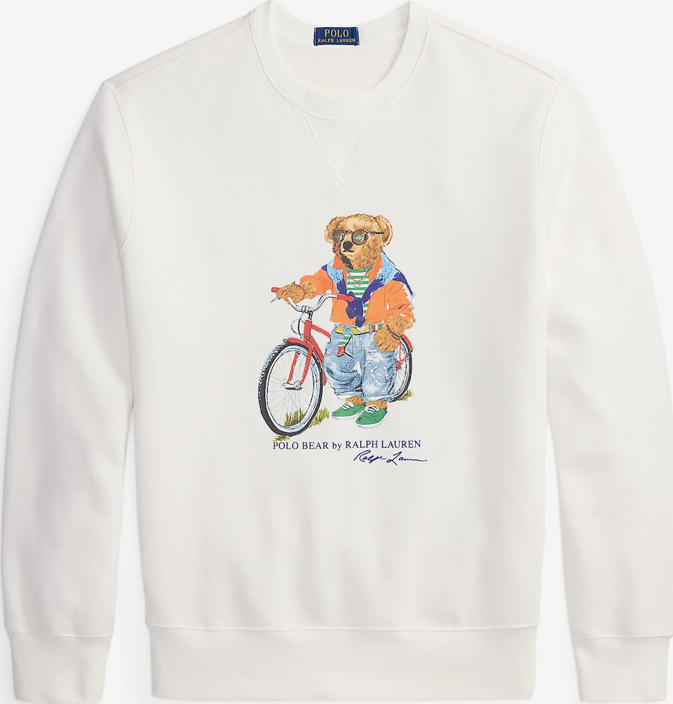 Bluză de molton de la Polo Ralph Lauren pe alb: față