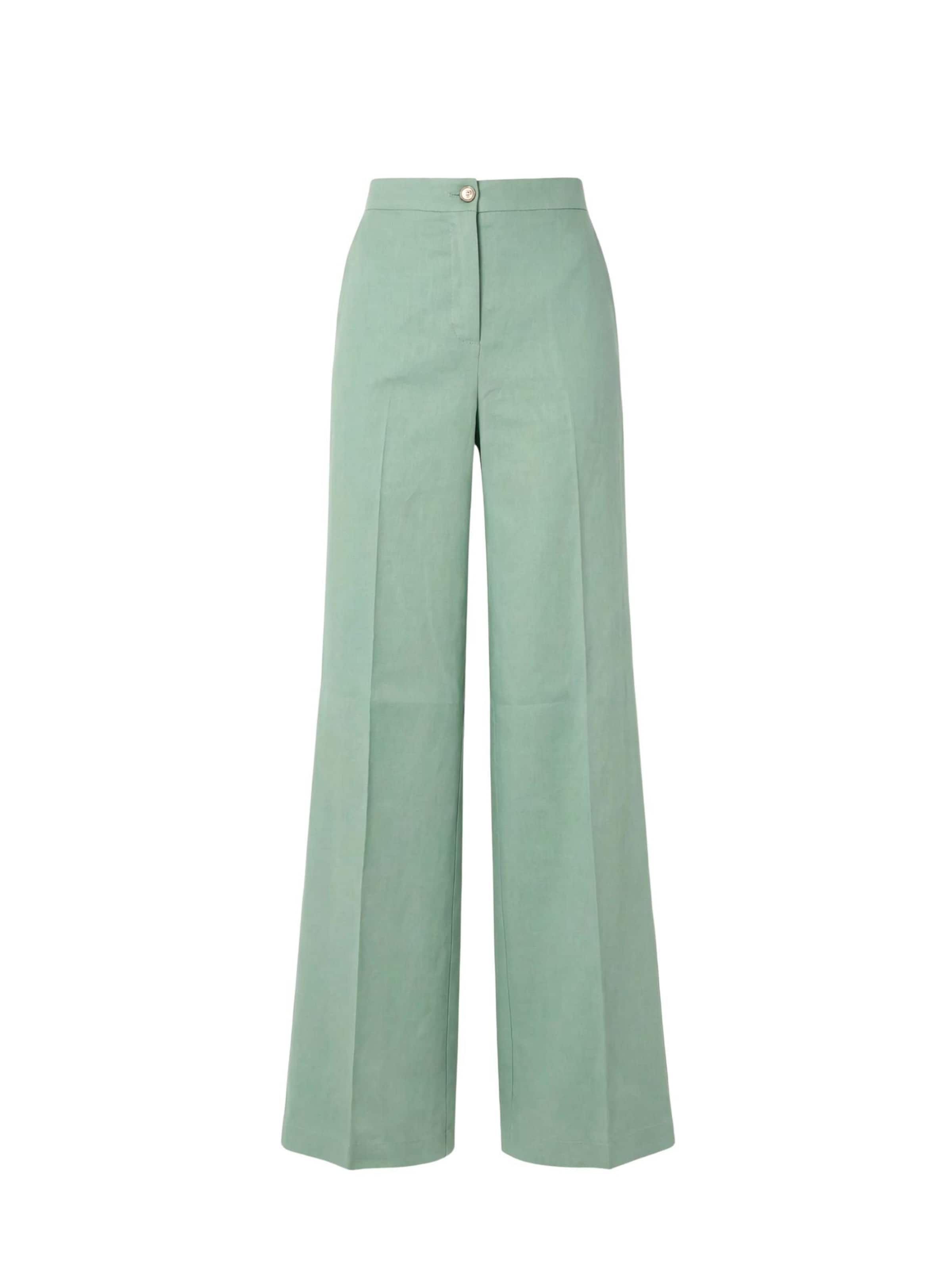 Pantaloni 'PINKO JACOPONE PANTALONE LINO STRETCH PANTALONE' di PINKO in verde: frontale