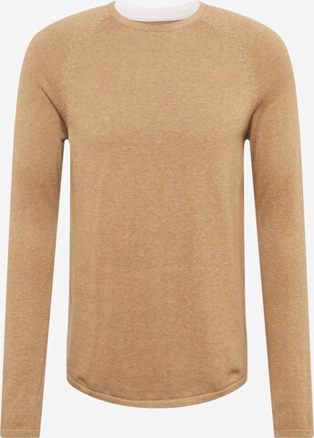 TOM TAILOR DENIM Sweater in Beige: front