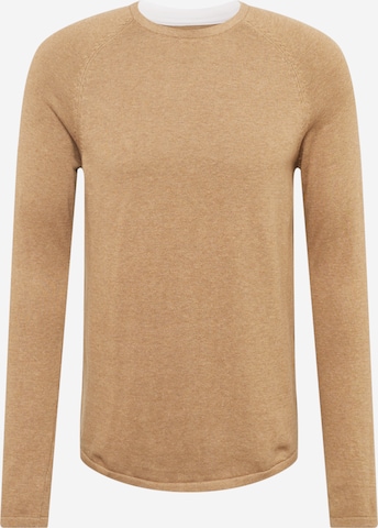 TOM TAILOR DENIM Sweater in Beige: front