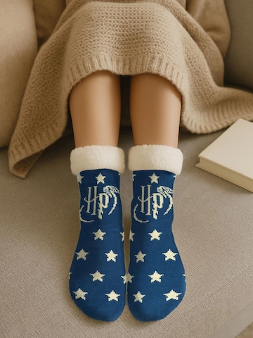 Harry Potter Socks 'Hüttensocken Logo Sterne' in Blue