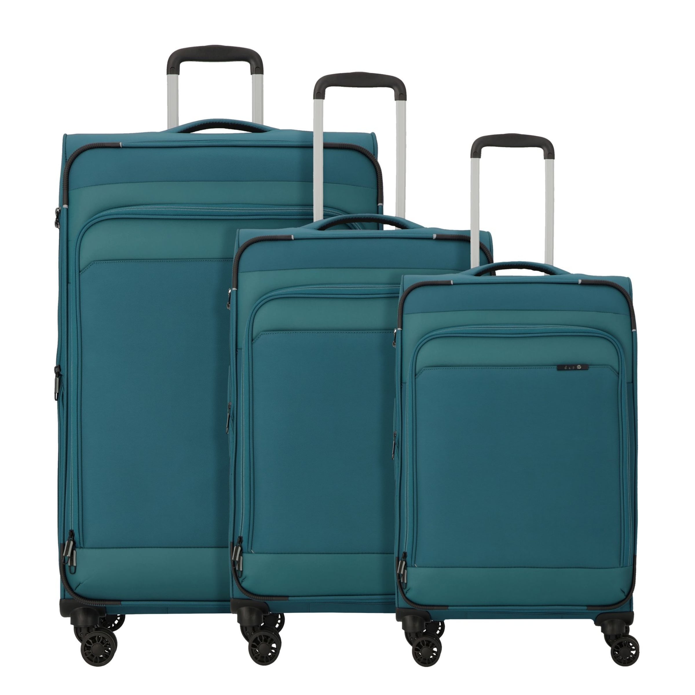 D&N Suitcase set 'Travel Line' in Green: front