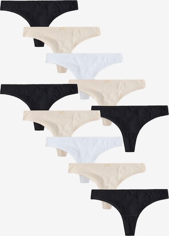 Next Thong in Beige: front