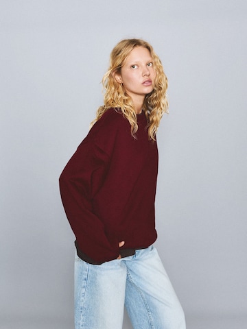 Bershka Mikina – červená: přední strana