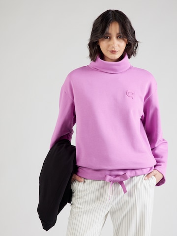 Sweat-shirt Karl Lagerfeld en rose : devant