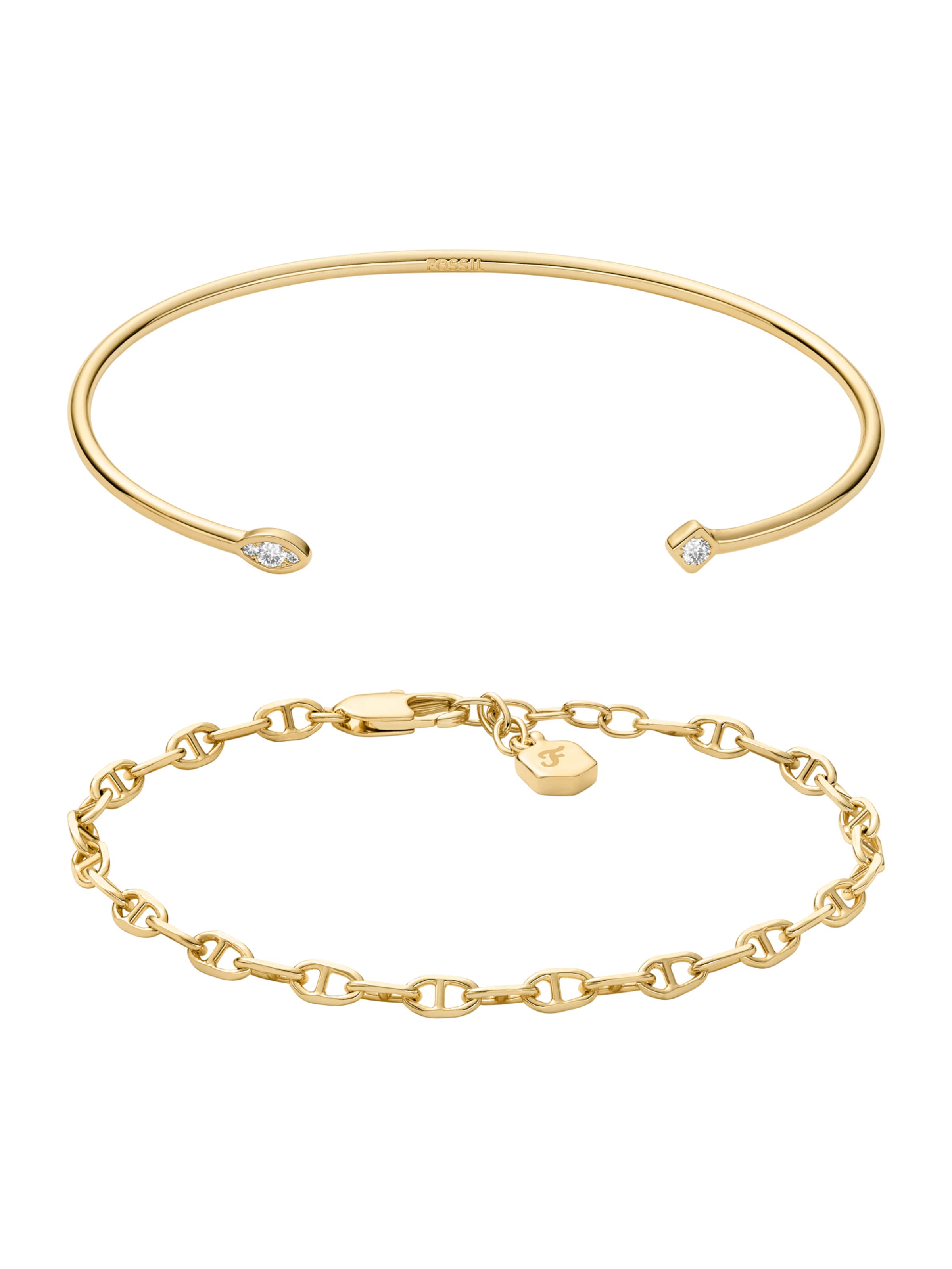 FOSSIL Armbånd i guld / transparent, Produktvisning