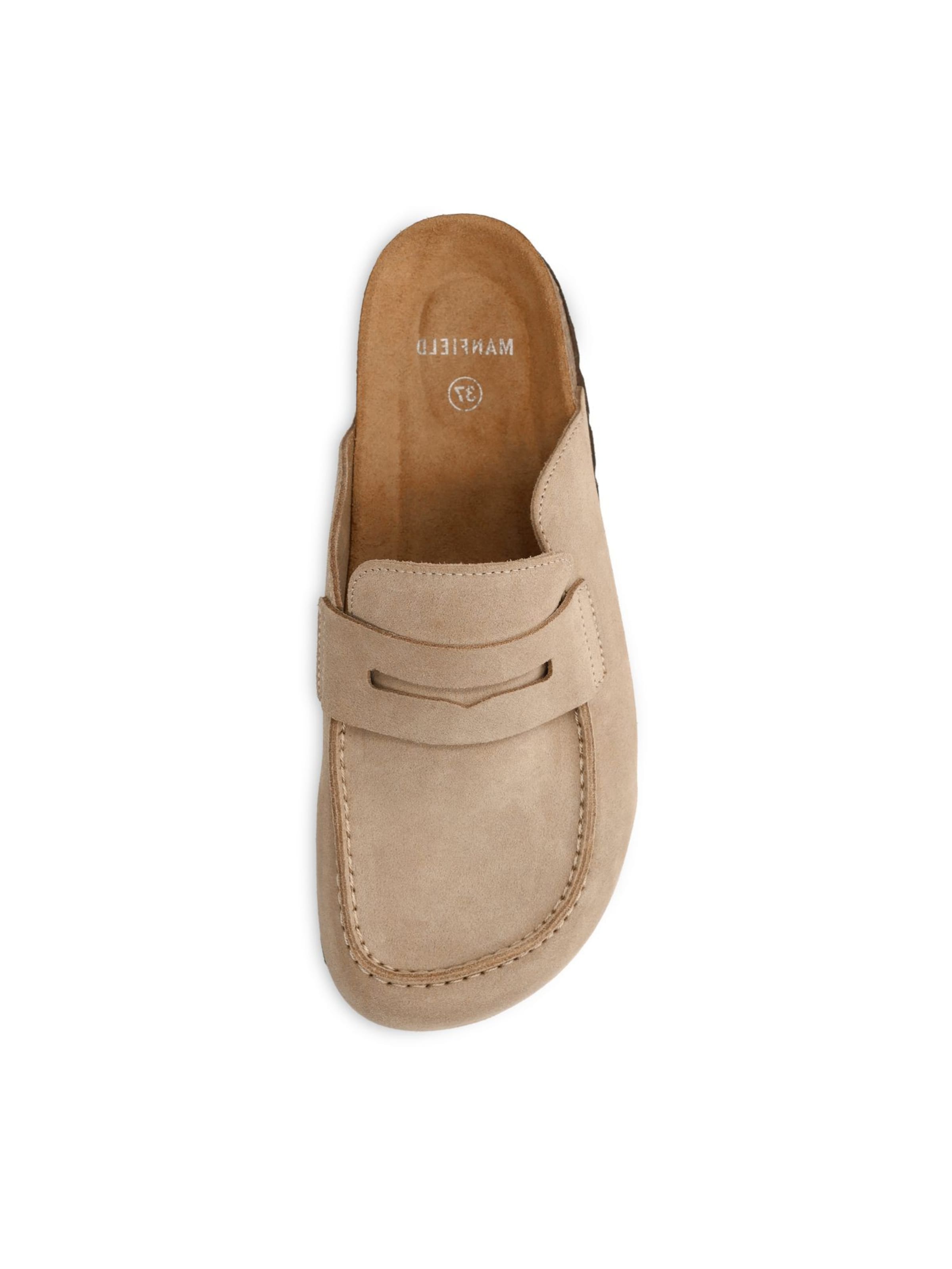 MANFIELD Pantolette in Beige