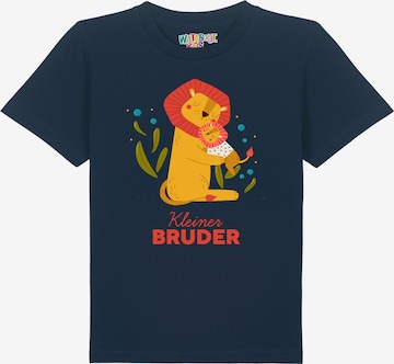 Maglietta 'Löwen Kleiner Bruder' di watabout.kids in blu: frontale