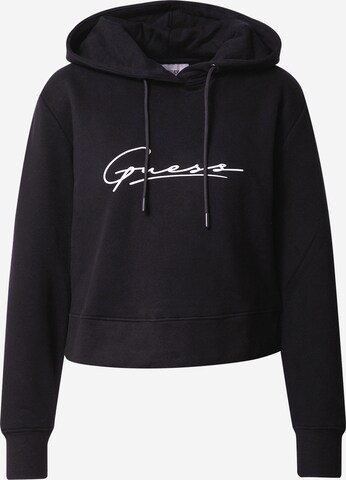 GUESS Athletic Zip-Up Hoodie 'DOTTIE' in Black: front