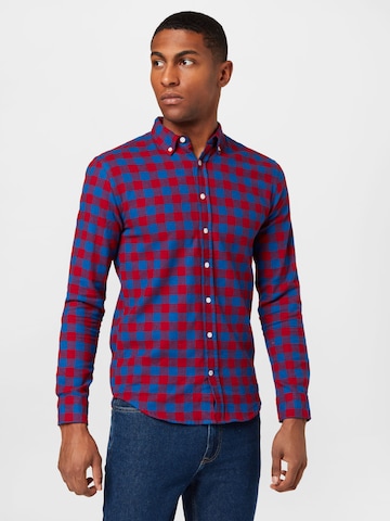 Denim Project Regular fit Button Up Shirt in Red: front