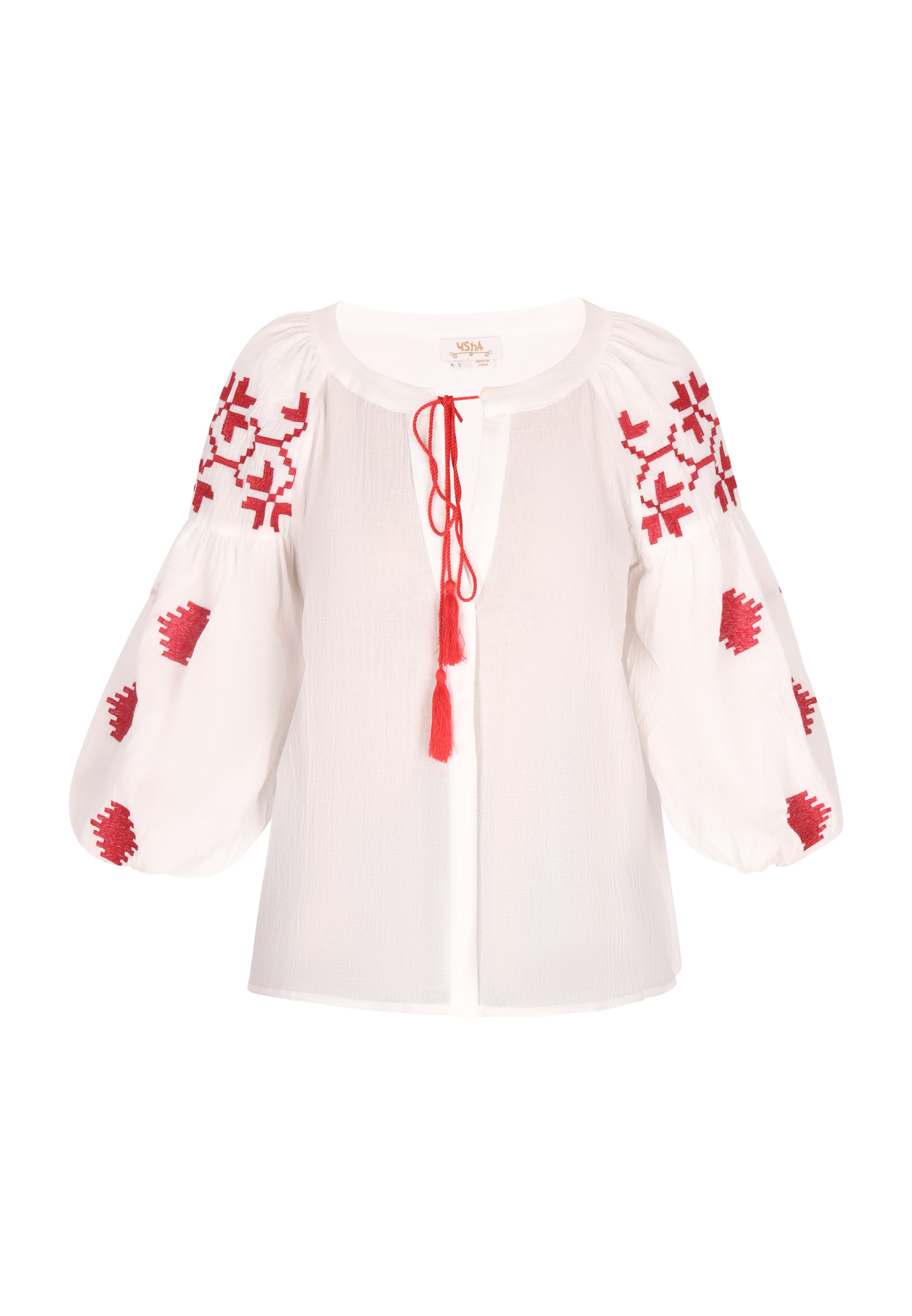 usha FESTIVAL Blus i vit: framsida