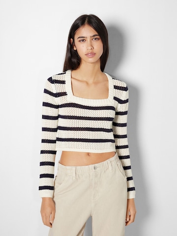 Bershka Pullover in Beige: predná strana