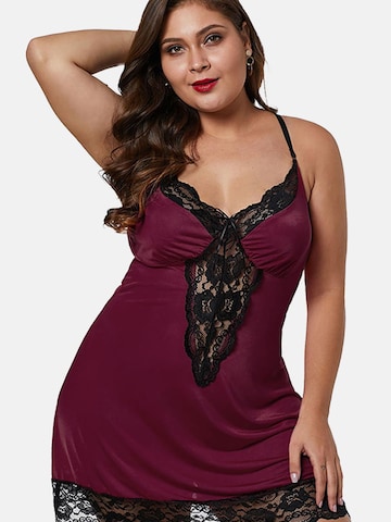 ORGANZA Lingerie Negligée 'Plus Size Negligé Set' in Rot