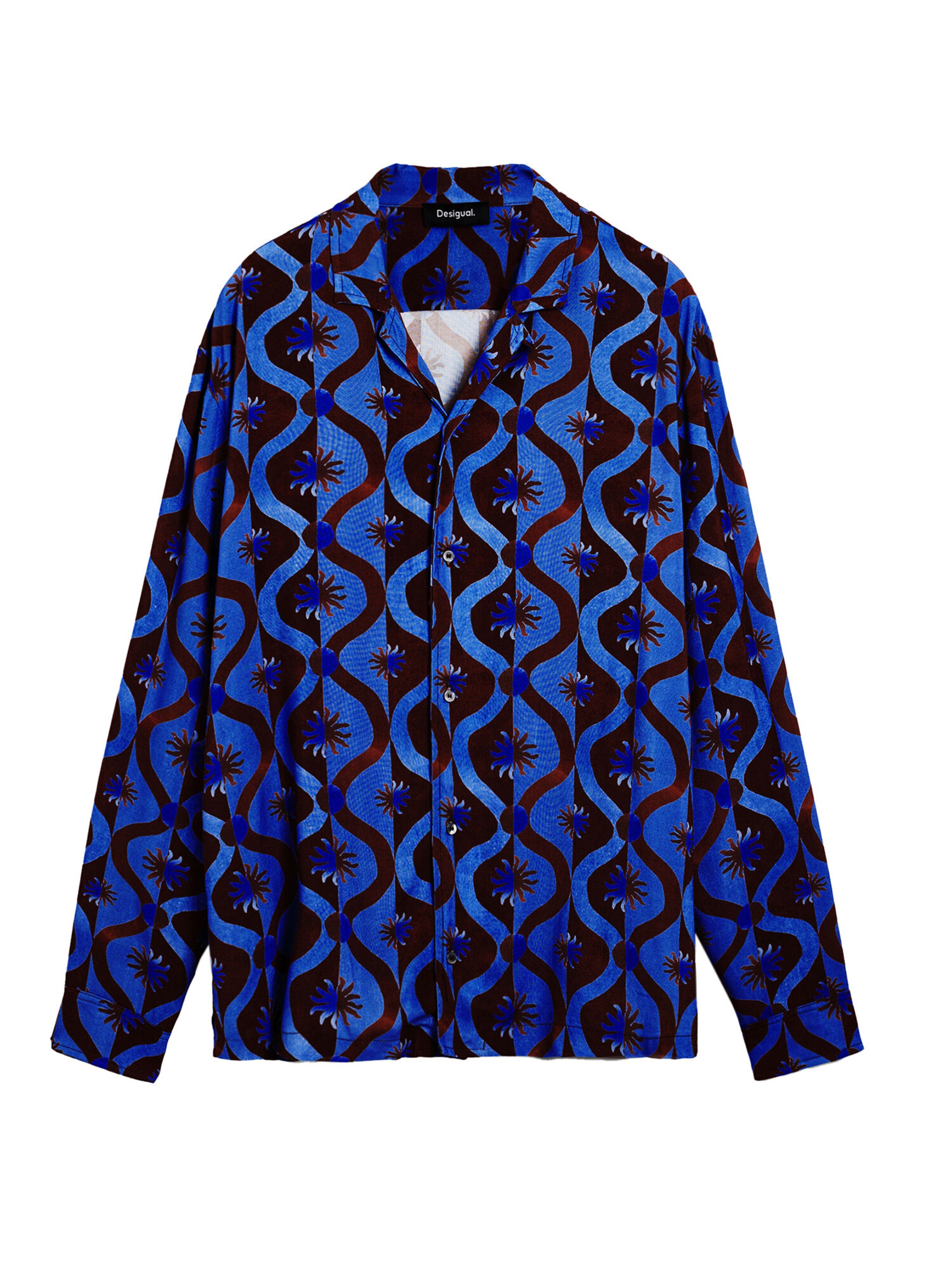 Desigual Regular Fit Hemd in Blau: Vorderseite
