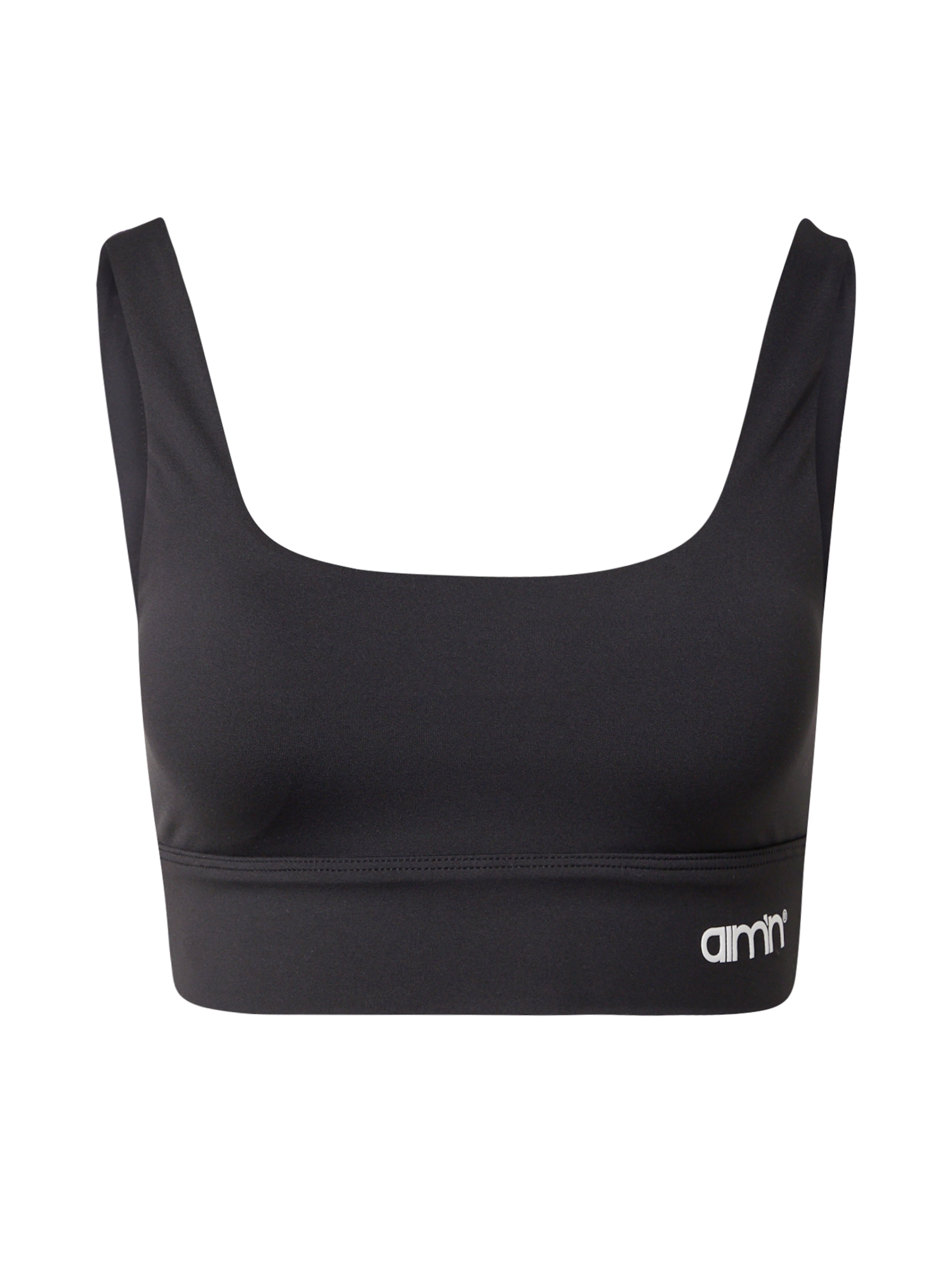Bustino Reggiseno sportivo di Aim'n in nero: frontale