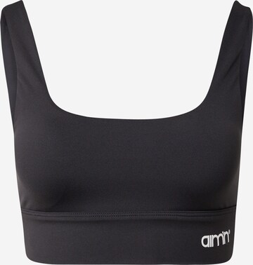 aim'n Bustier Sports-BH i sort: forside