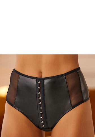 PETITE FLEUR GOLD Panty in Schwarz: predná strana