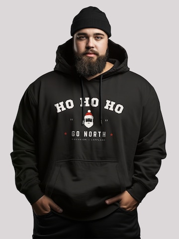 F4NT4STIC Sweatshirt 'Ho Ho Ho Santa' in Schwarz: predná strana
