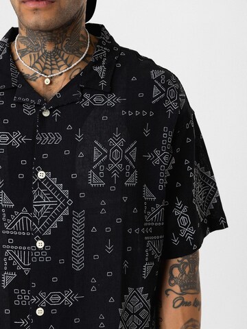 Dandalo Comfort fit Button Up Shirt in Black