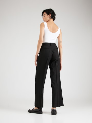 SCOTCH & SODA Loose fit Trousers with creases 'EDIE' in Black