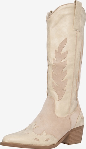 Salinyang Cowboylaarzen in Goud: voorkant