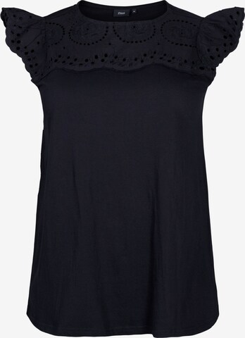 Zizzi Top 'CASY' in Black: front