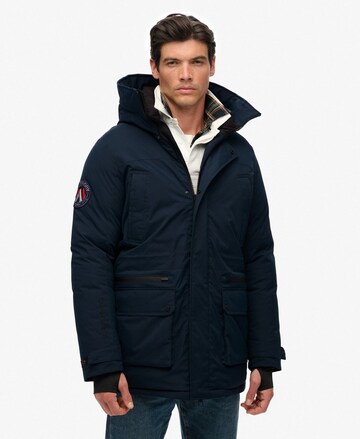 Parka d’hiver Superdry en bleu : devant