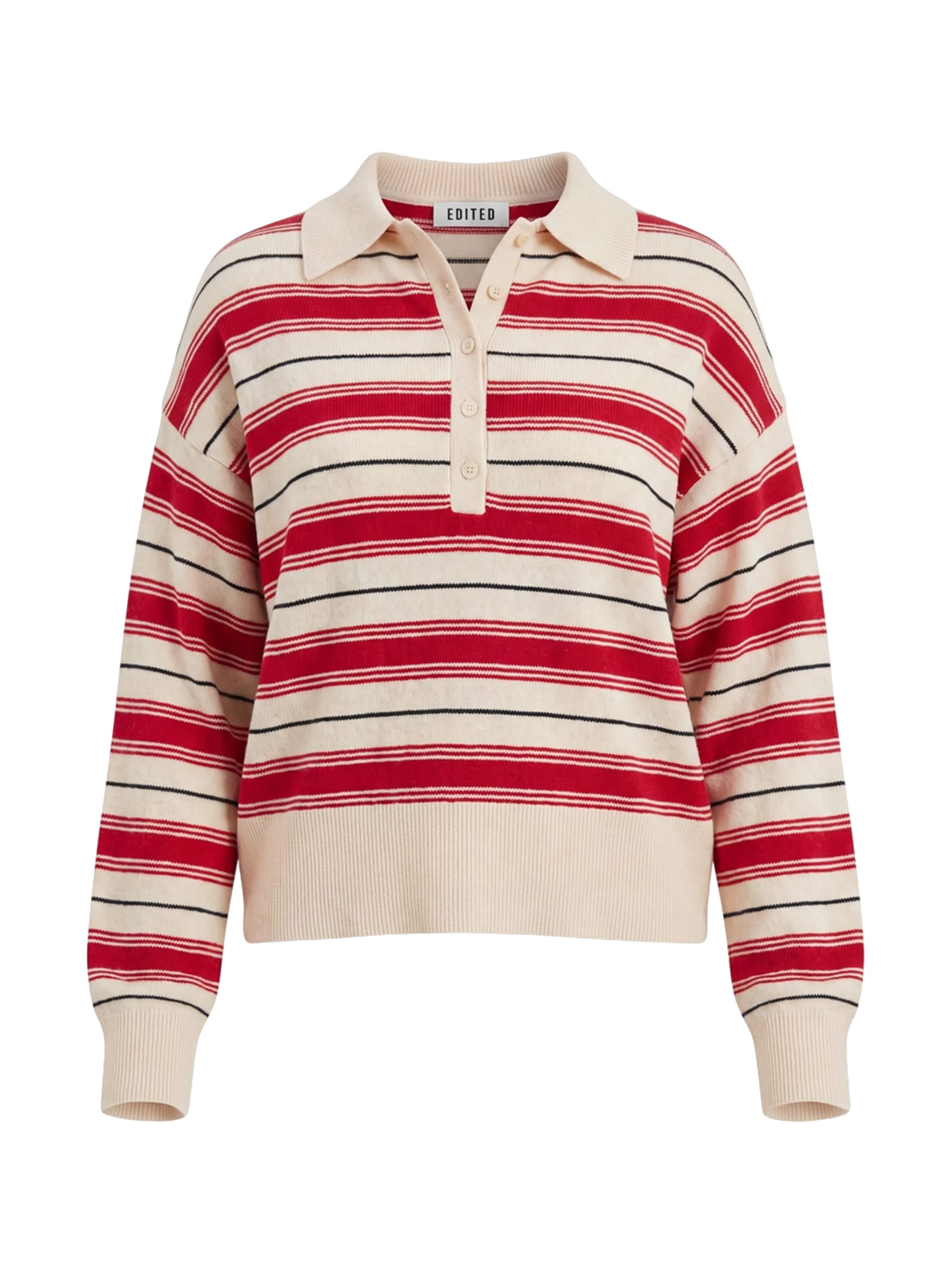 EDITED Sweter 'Gerit Jumper' w kolorze szary: przód