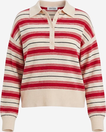 EDITED Sweter 'Gerit Jumper' w kolorze szary: przód