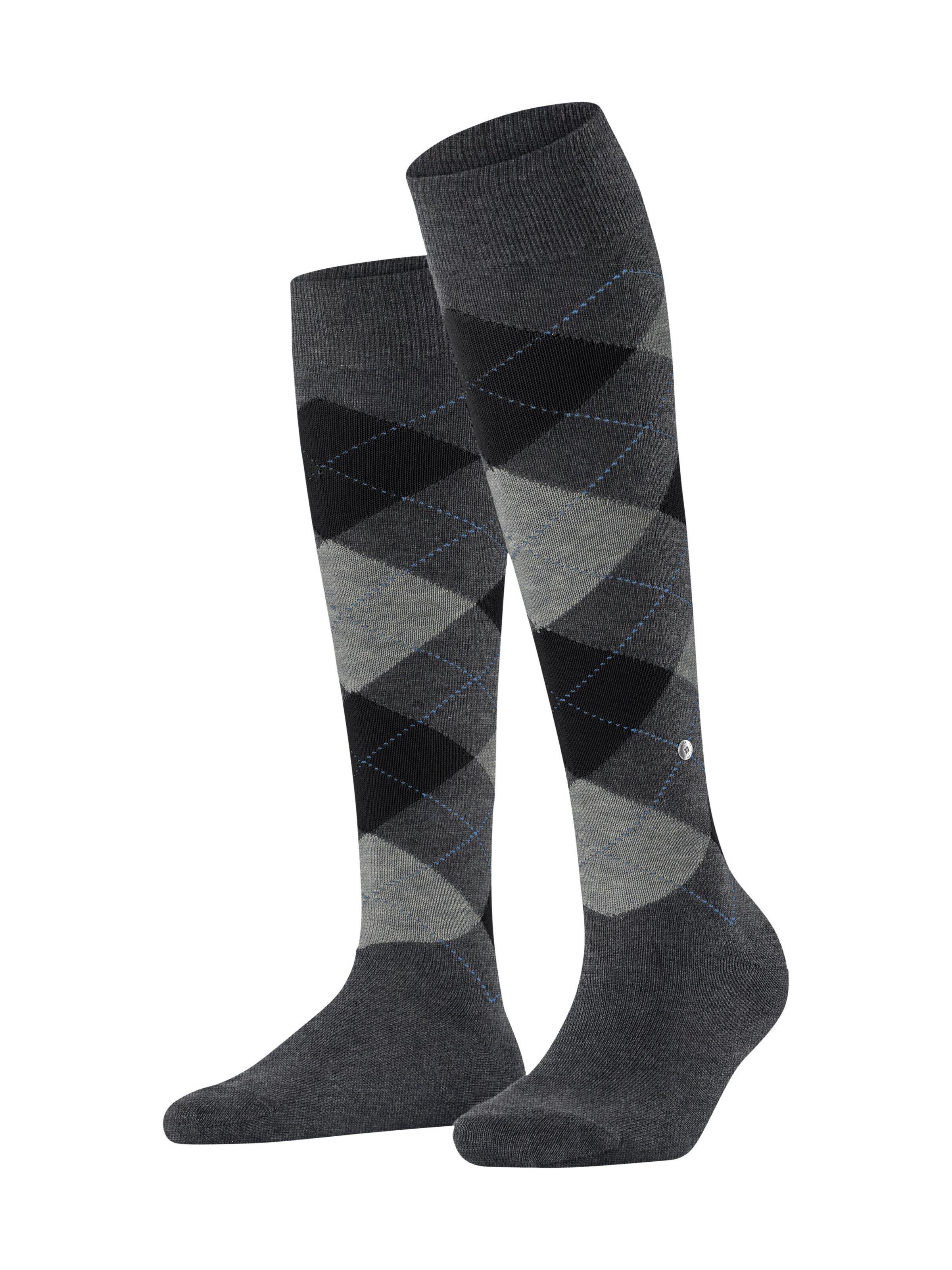 BURLINGTON Over the Knee Socks 'Queen' in Grey