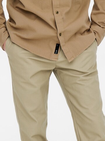 Regular Pantalon 'EDGE' Only & Sons en beige
