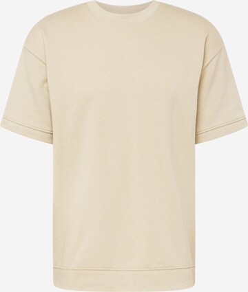 Sweat-shirt Lindbergh en beige : devant