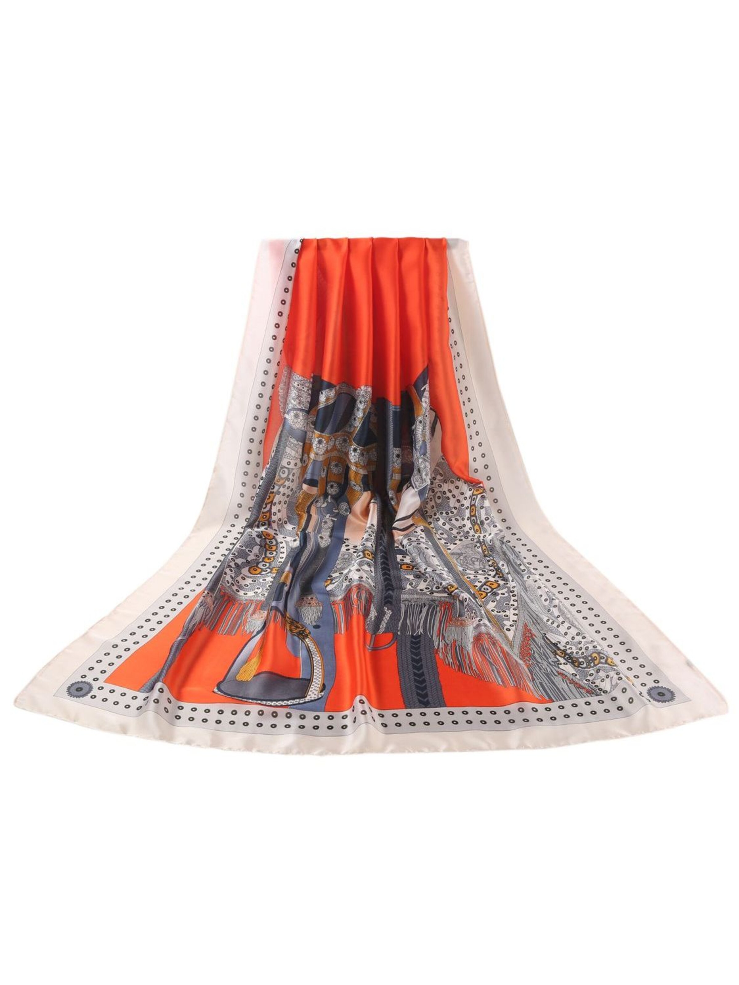 Sciarpa 'Etole de Soie Ironhorse Florina' di alberto cabale in arancione