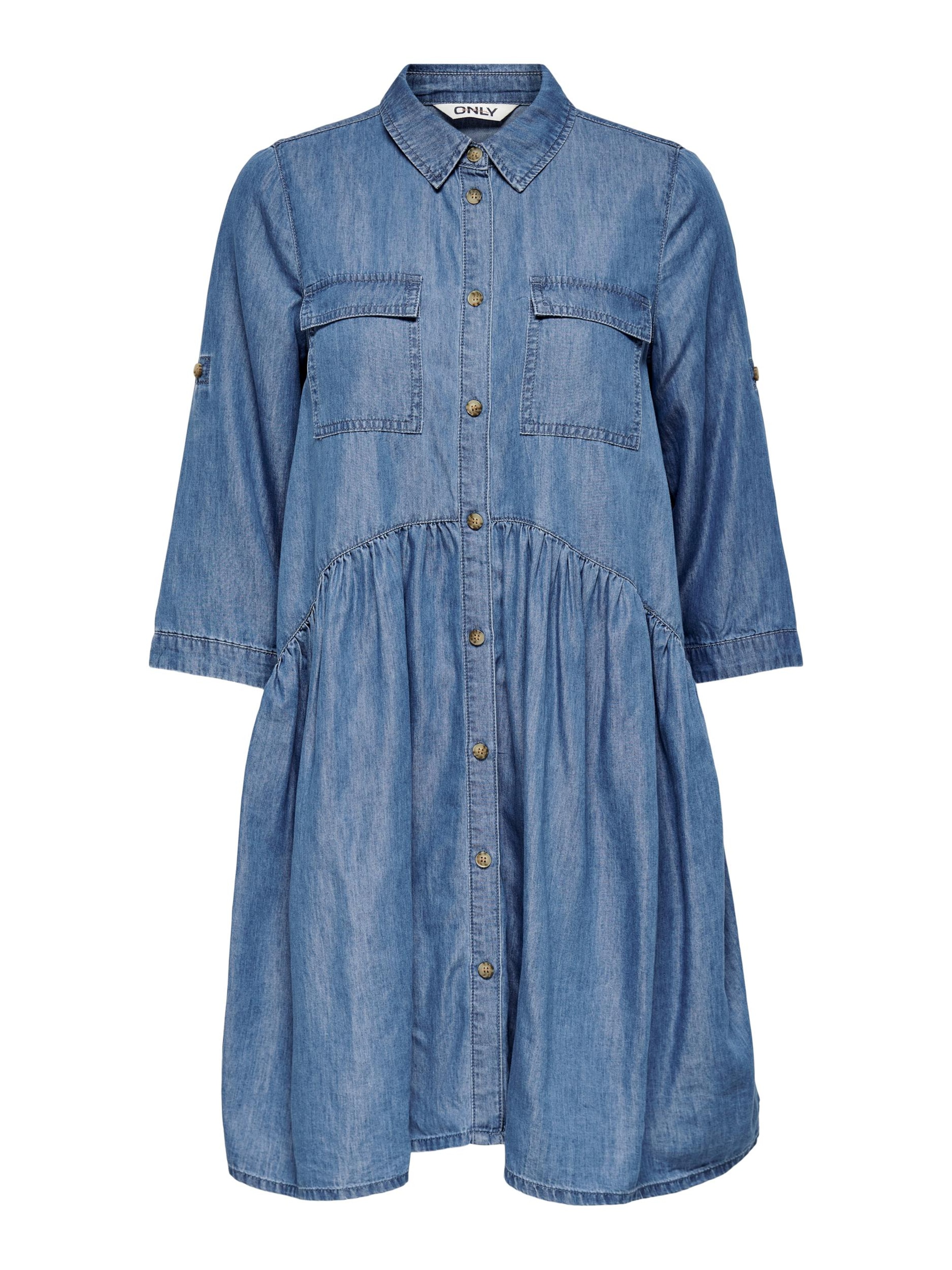 ONLY Shirt Dress Chicago in Blue Denim ABOUT YOU