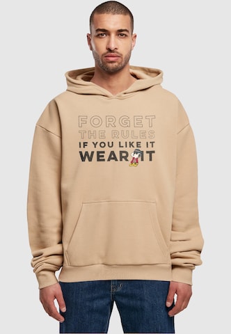 Merchcode Sweatshirt 'Peanuts - If you like it wear it' in Beige: predná strana