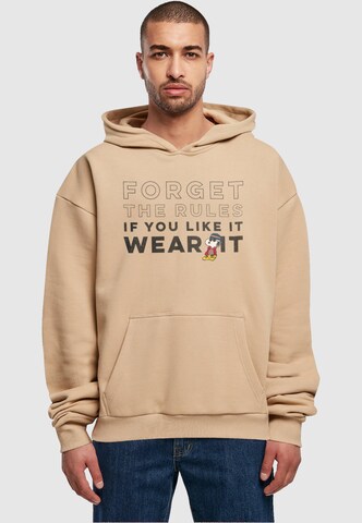 Merchcode Sweatshirt 'Peanuts - If you like it wear it' in Beige: front