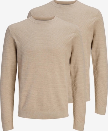 JACK & JONES Trui 'Bluriley' in Bruin: voorkant